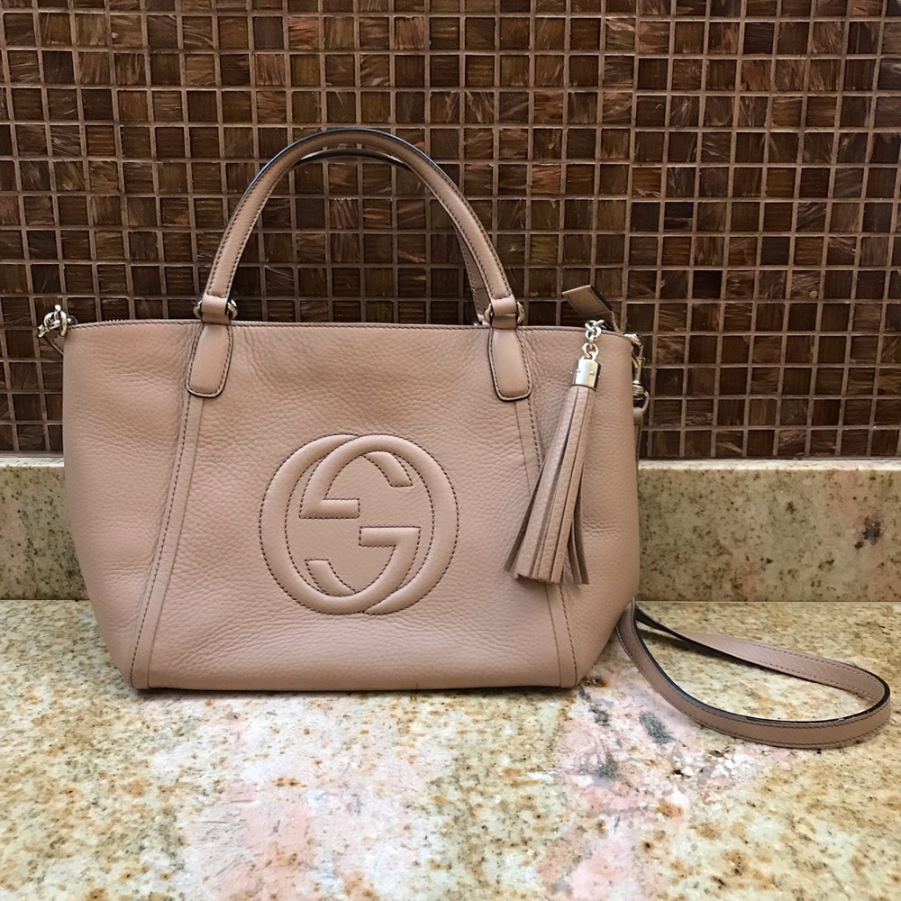 Authentic GUCCI Soho top handle leather bag